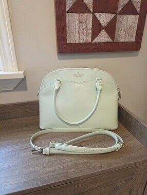 Kate Spade pale mint dome satchel with detachable strap